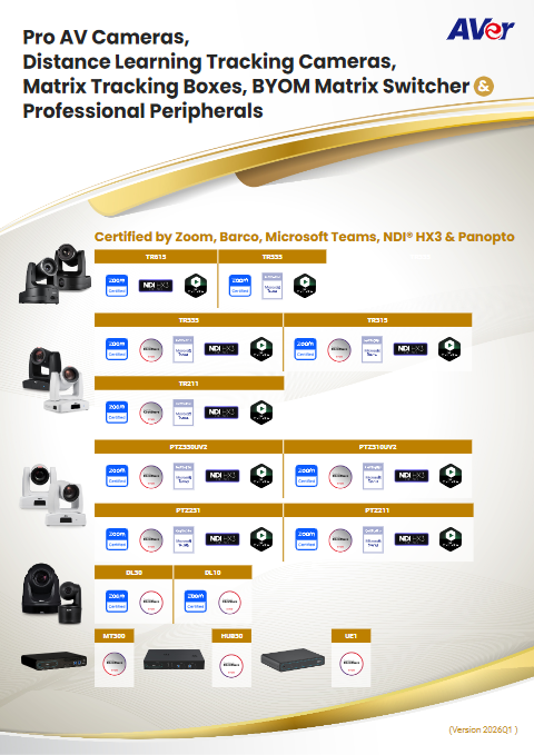AVer TR335 - AI Auto Tracking PTZ Camera | AVer Europe