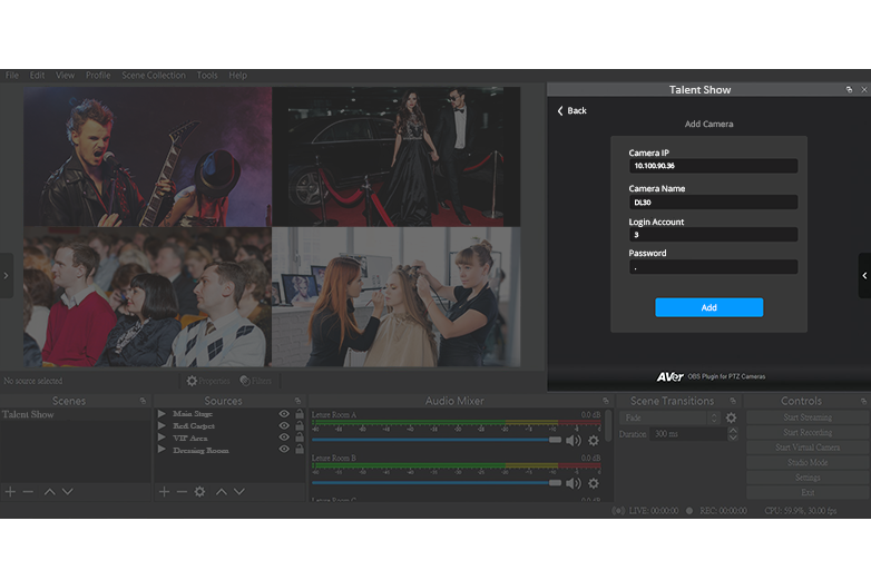 OBS Plugin for PTZ Cameras - Value-Added Software | AVer Global